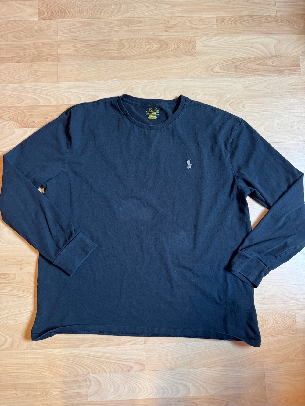 Polo by Ralph Lauren Black Long-Sleeve Crewneck Tee